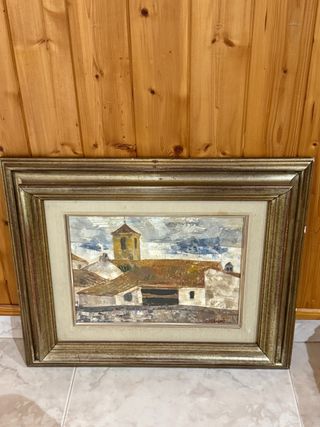 Cuadro antiguo paisaje 