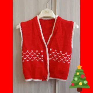 Gilet bimba Natale fatto a mano 4/5 anni