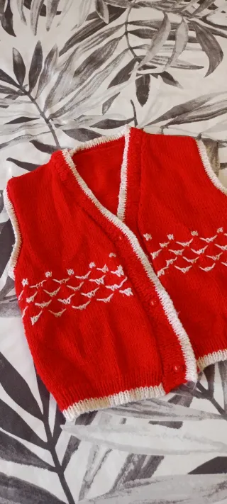 Gilet bimba Natale fatto a mano 4/5 anni