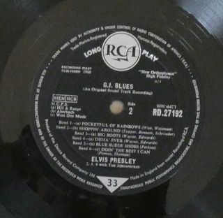 Lp Vinilo ELVIS G.I. BLUES 1960 RCA RD 27192 mono 
