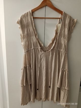 Vestido Pull&Bear Beige