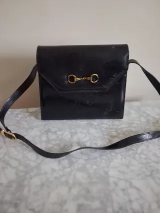 Bolso Clouchet Cuero Bandolera Negro