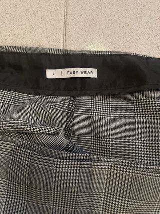 Falda pantalón cuadros gris