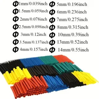 328pcs Tubos Termorretráctiles Aislantes