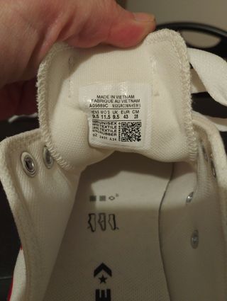 Converse fiamme bianche