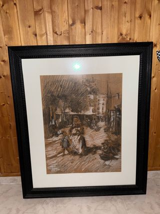 Cuadro antiguo enmarcado