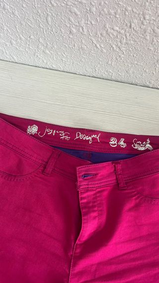 Pantalones Desigual Rosa Talla 34