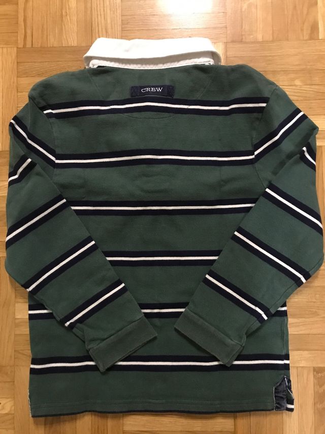 Polo niño rayas verde CRC talla 11/12 años