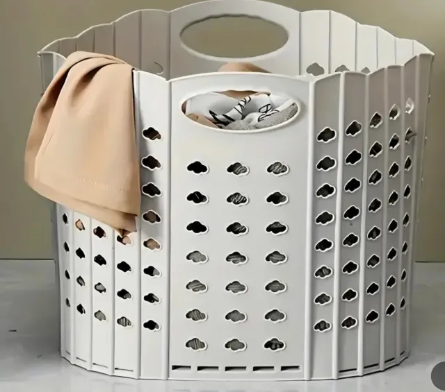 Cesto Ropa Plegable Blanco