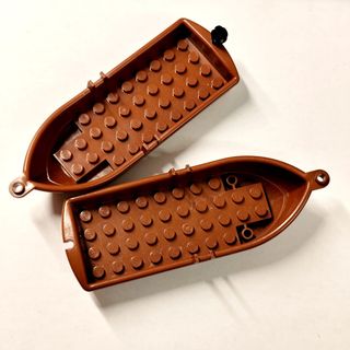 2 barche Lego marroni pirati
