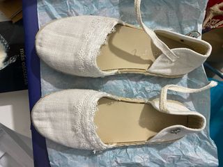 Zapatillas esparto niña blancas