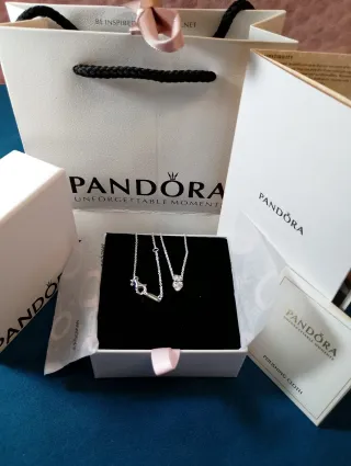 Collar Pandora Corazón y Llave 