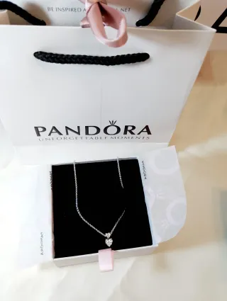 Collar Pandora Corazón y Llave 