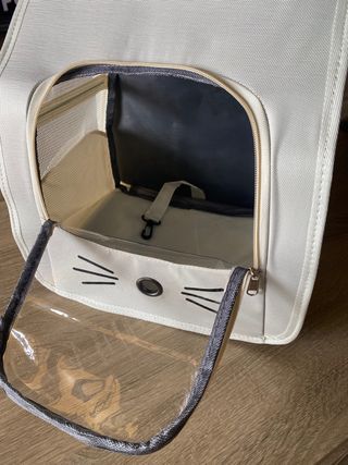 Transportín gato/perro pequeño con ventana