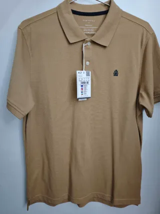 Camiseta Polo Cortefiel Café Talla S