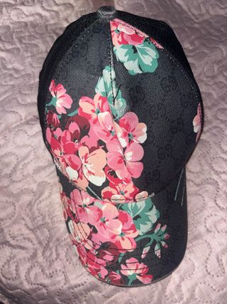 Gorra Gucci Floral Negra Rosa Original