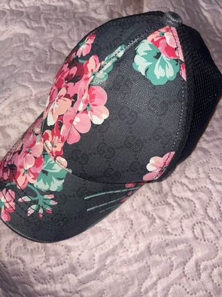 Gorra Gucci Floral Negra Rosa Original