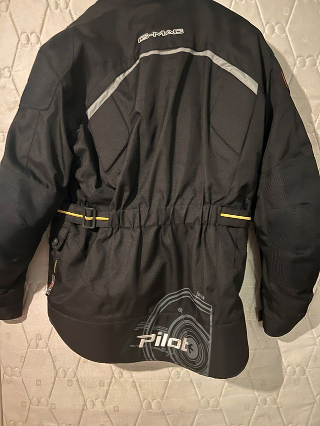 Chaqueta de moto Pilot negra con forro invierno