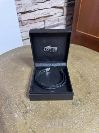 Pulsera Lotus Hombre Cuero y Acero