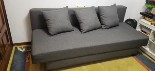 Sofá Cama Gris Ikea Tela