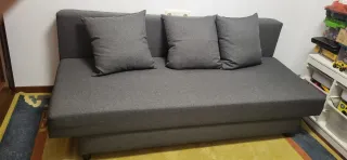 Sofá Cama Gris Ikea Tela