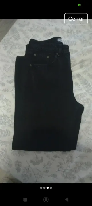 Pantalón vaquero Berskha negro hombre Talla 40