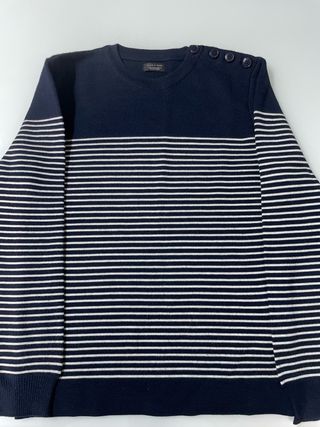 Jersey Zara rayas azul marino y blanco
