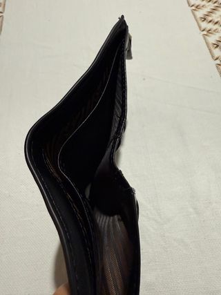 Cartera Billetera Poli Piel Negra