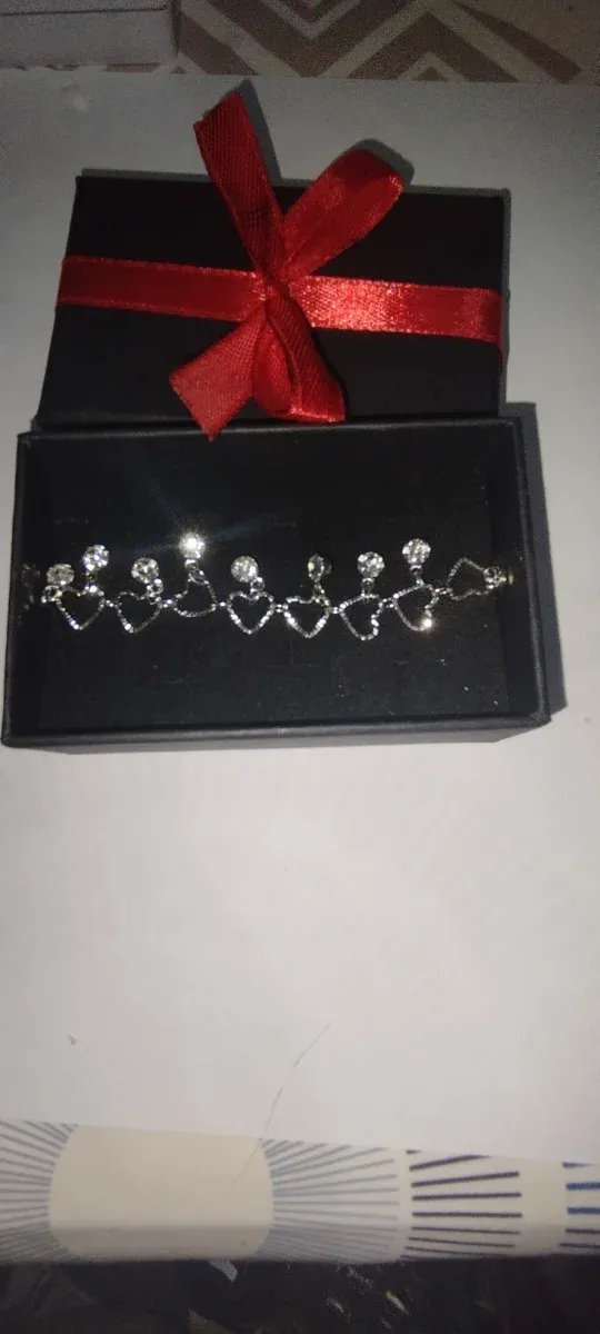 Bracciale Cuori Acciaio Brillante