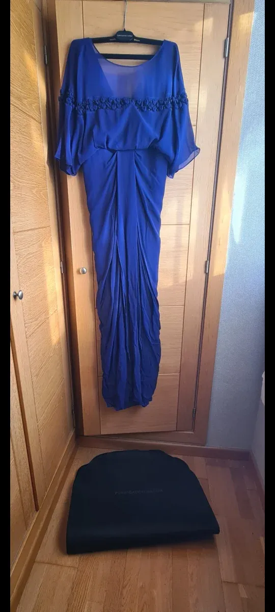 Vestido largo azul Purificación García
