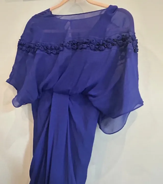 Vestido largo azul Purificación García