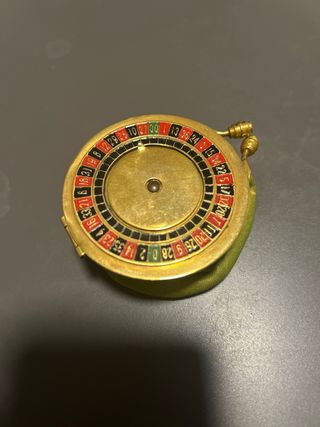 Monedero Vintage Ruleta Dorado y Verde