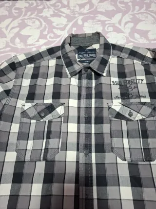 Camisa de cuadros hombre