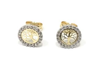 pendientes oro 18k con piedra