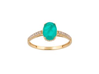 anillo oro 18k con piedra con circonita t. 17 (18,16 mm)