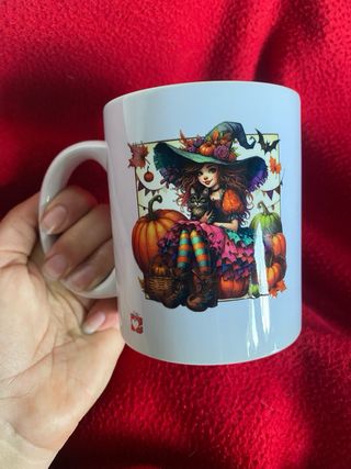 Taza Bruja Halloween Calabazas Gato