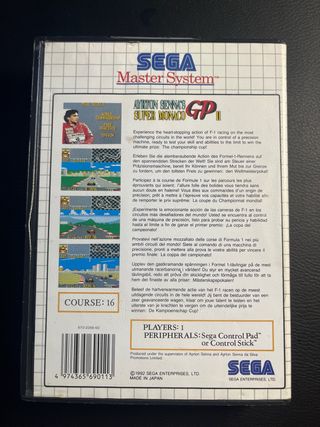 Sega Master System Ayrton Senna Super Monaco GP II