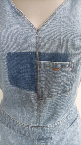 Peto Corto Vaquero Azul Claro Mujer 
Talla - M