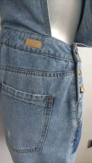 Peto Corto Vaquero Azul Claro Mujer 
Talla - M