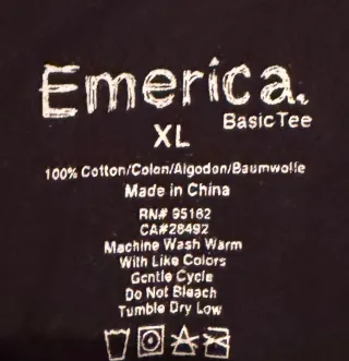 Camiseta Emerica Talla XL