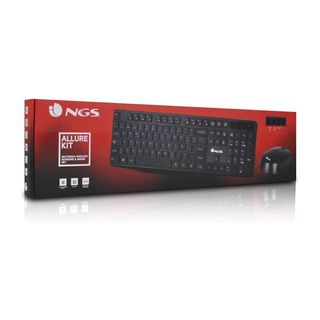 Teclado + Ratón NGS Wireless ALLURE KIT, Negro, Nuevo