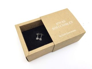 pendientes oro 18k con piedra con diamante