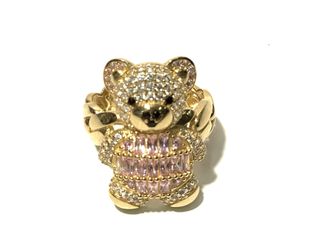 anillo oro 18k con piedra con circonita