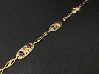 pulsera oro 18k con piedra