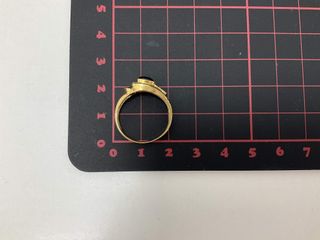 anillo oro 18k con piedra t. 15 (17,52 mm)