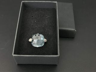 anillo oro 18k con piedra con topacio