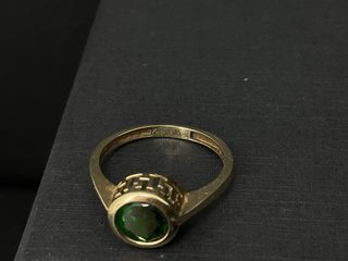 anillo oro 14k con piedra t. 14 (17,2 mm)