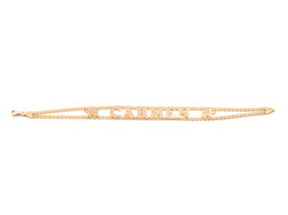 pulsera oro 18k con piedra con circonita