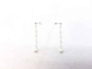 pendientes plata 925mm con piedra con perla