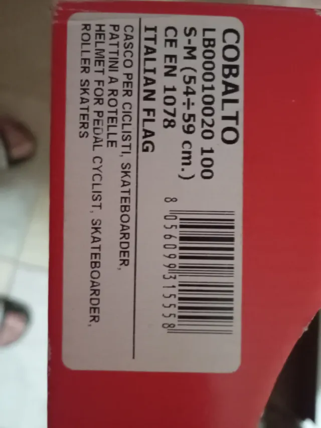 Casco LAS blanco y rojo